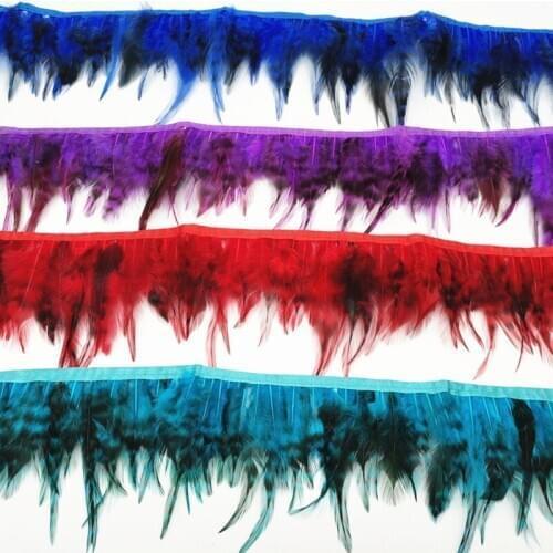 2yards pheasant feather trims feathers for needlework 8-13cm diy feathers for crafts decoration quality clothing making plumas