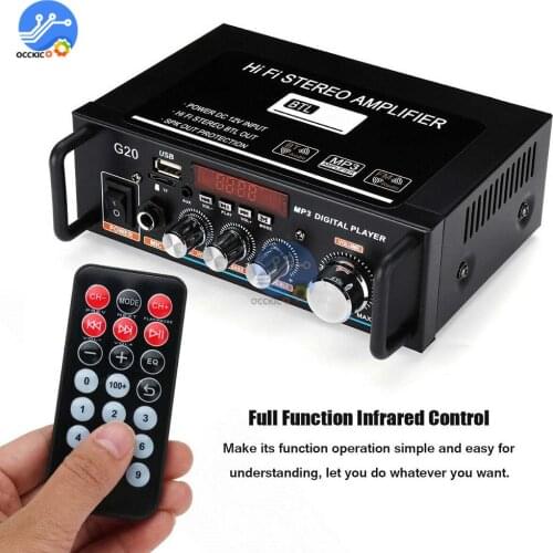 220V 600W Home Amplifiers HiFi Subwoofer Home Theater Sound System Audio Car Amplifiers FM TF AUX MP3 Player Remote Control