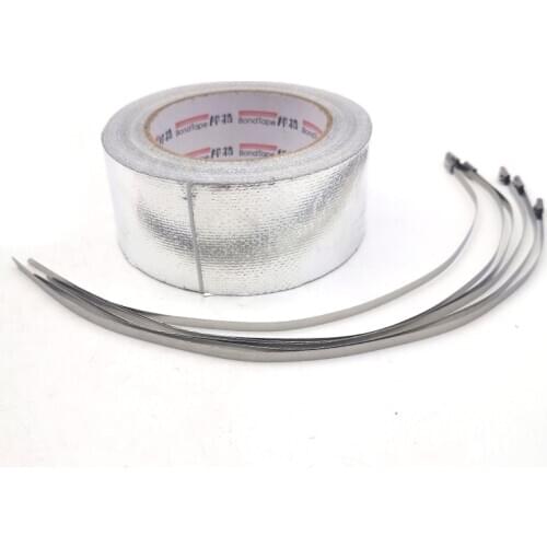 25M Silver Car Intake Intercooler Pipe Heat Shield Wrap Tape 450 Celsius