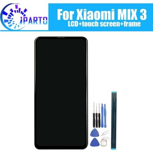 6.39 inch For Xiaomi MIX 3 LCD Display Digitizer + Frame 100% Original Touch LCD Screen for Xiaomi MIX 3 Replacement