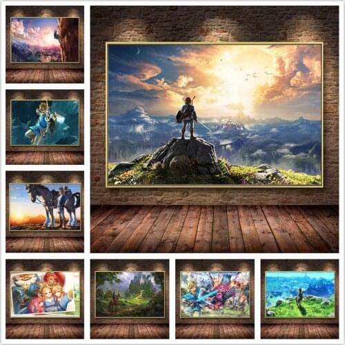 Diamond Painting Game Poster Painting Breath of The Wild 5D DIY Diamond Embroidery Set Rhinestone Mosaic Cross Stitch Home Decor