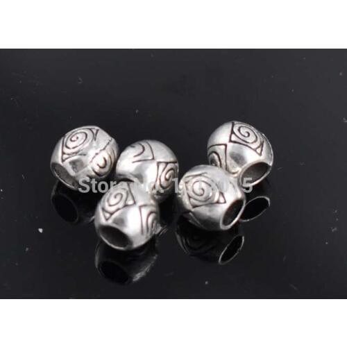 Free Shipping!DIY 50PCs Antique Silver Metal Alloy Spacers Beads 8x8mm YTC0023