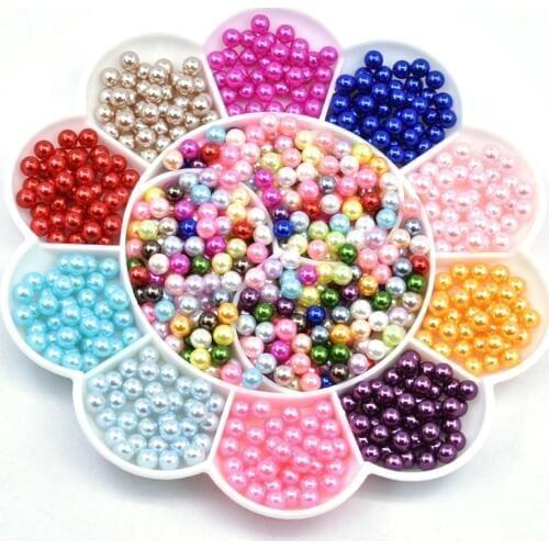 1000pcs 3mm-10mm No Hole ABS Imitation Pearl Round Plastic Beads, Making Jewelry DIY Bead, Jewelry Handmade Necklace Accessories