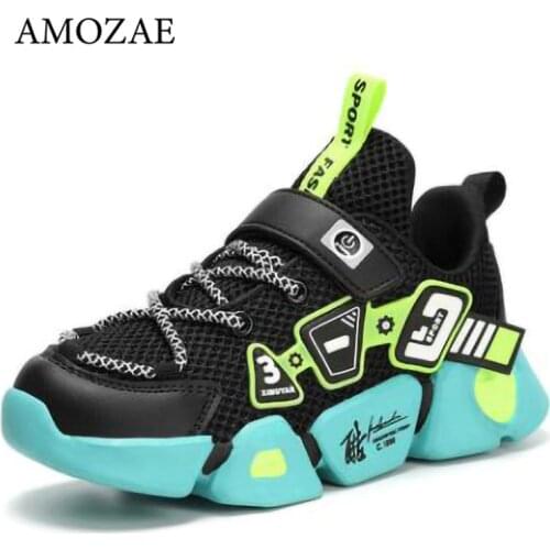 Childrens Shoes Boy Net Surface Soft Bottom Twin Wire Children Running Fashionable Recreational Tide Little