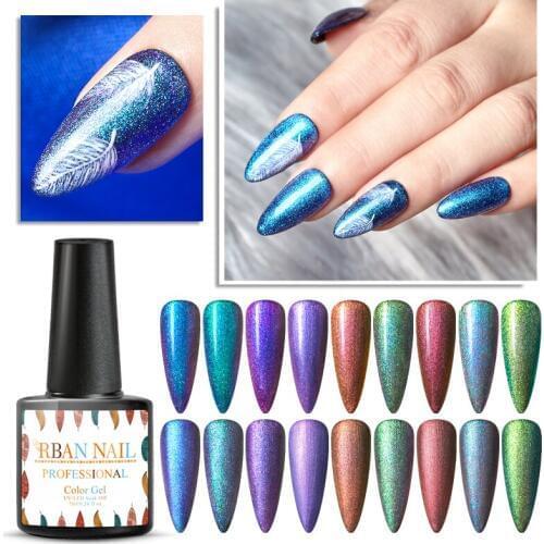 RBAN NAIL 7ml Chameleon Nail Art Gel Polish Glitter UV Gel Nail Polish Nude Color Gel Varnish Semi Permanent Nail Gel Lacquer
