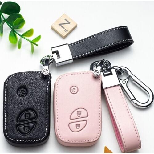 Leather Car Key Cover for Lexus CT200H GX400 GX460 IS250 IS300C RX270 ES240 ES350 LS460 GS300 450h 460h Shell Case Key Ring