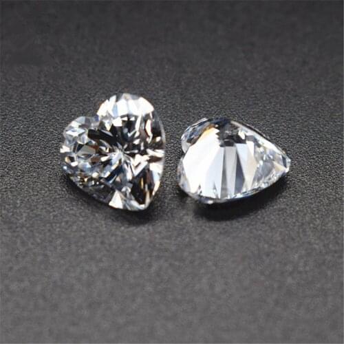 Grade AAA Cubic Zirconia Heart Shape Faceted Gemstone Heart Shaped Cut Cubic Zirconia Multiple Sizes to Choose C27Z