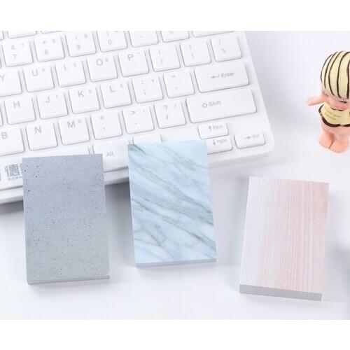 Natural original creative stone texture convenience sticker square message note N tearing moderate student office stationery