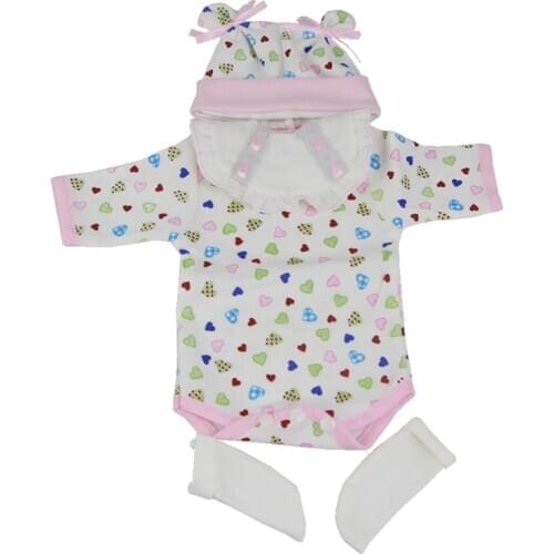 Handmade Lovely Doll Clothes Four-Piece Suit Fit For 17 Inch or 42 CM Reborn Dolls And More Kids Birthday Xmas Gift