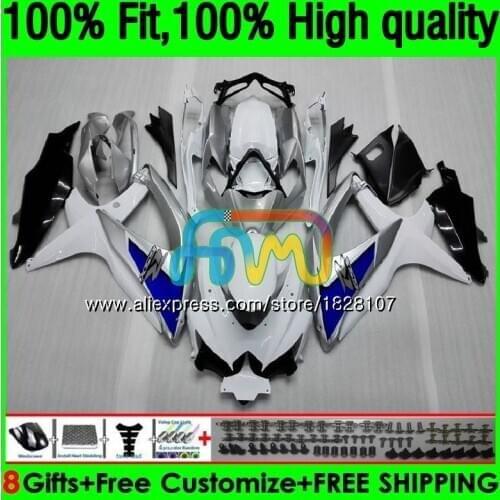 OEM For SUZUKI GSXR 600 750 CC GSX R600 GSXR600 08 09 10 38BS.14 GSX-R600 GSXR-750 K8 GSXR750 2008 White blue 2009 2010 Fairing