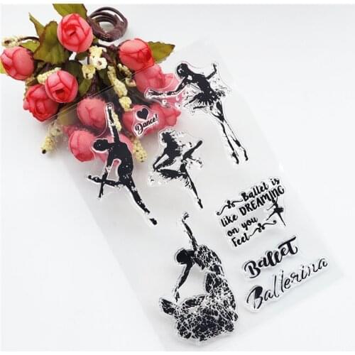 11*16CM Dancing Girl Transparent Clear Stamp Silicone Stamp/Seal DIY Scrapbooking/Photo Album Easter Stamp Sheets
