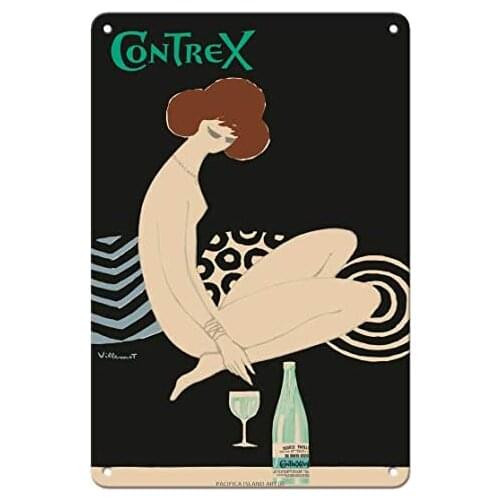 Contrex - Natural Mineral Water (Eau Minerale Naturelle) - Advertising Poster by Bernard Villemot c.1970 Metal Tin Sign