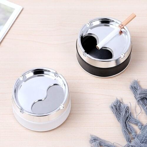 Durable Protable AshTray Stainless Steel High Temperature Resistant Ashtrays Tobacco Bowl Desktop Ash Holder Home Desk Accessori