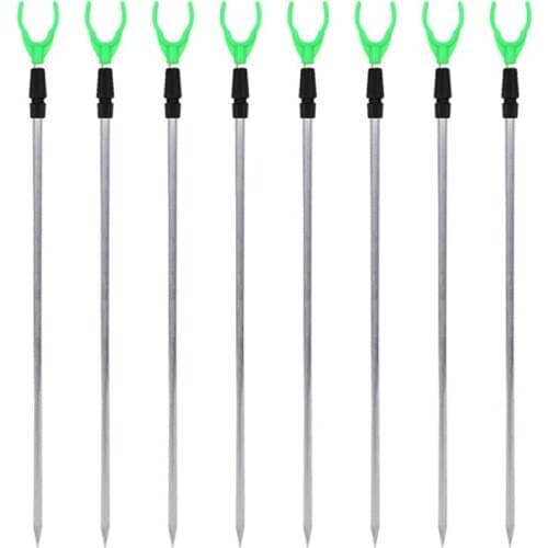 8PCS Adjustable Metal Fishing Rod Holder Fixed Frame Fishing Rod Bracket Fishing Supplies Stand Bracket Aluminum Pole Rack