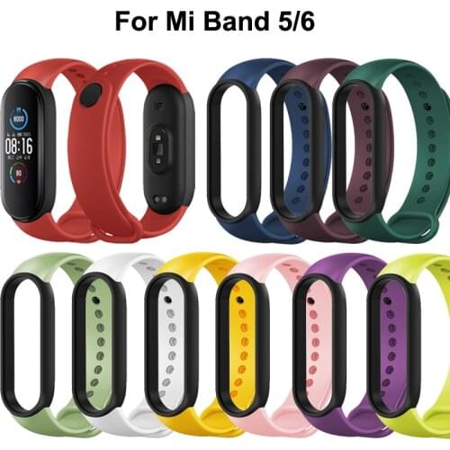 Belt For Mi Band 5 6 Sport Wristband Silicone Bracelet Mi Band 5 Replacement Straps For Xiaomi MiBand6 Smart Watches Women
