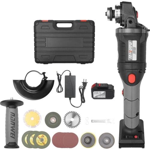 21V Brushless Angle Grinder Tool Head Angle 180-degree Rotation Cordless Power Grinder 100mm Variable Speed Polishing Machine