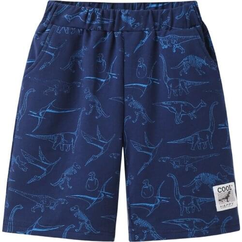 Boys Shorts 4-14 Years Kids Summer Pants Children Knee Length Pant Teenage Sports Pants Cotton Clothes Child Dinosaur Trousers