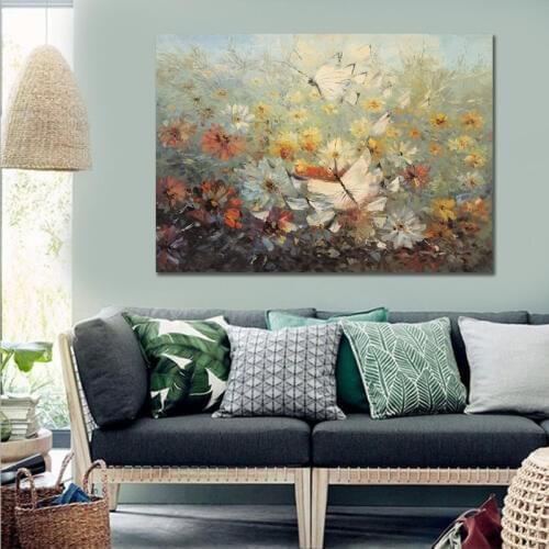Scandinavian Modern Canvas Poster Nature Nordic Style Flower Wall Art Print Painting Decorative Picture Living Room Decor