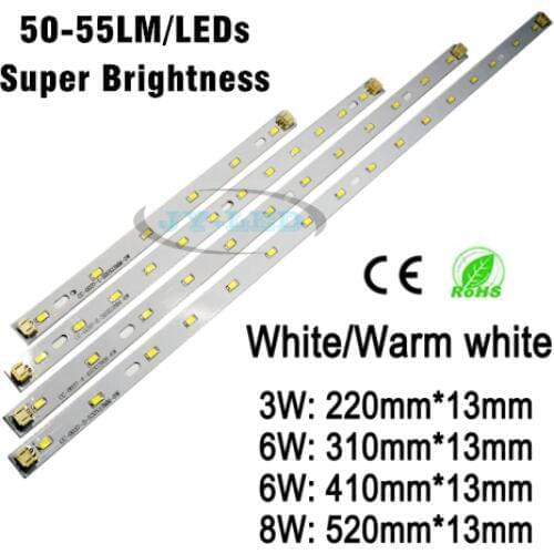 5730SMD LED Tube Light Panel, 3W 6W 8W LED Strip Lamp Plate 100-110LM/W Super Brightness With Cable connector