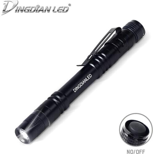 Mini LED Pen Flashlight Powerful AAA*2 Battery Torch Waterproof Tactical Flashlight Outdoor Torch Lamp Easy Carry Camping Light