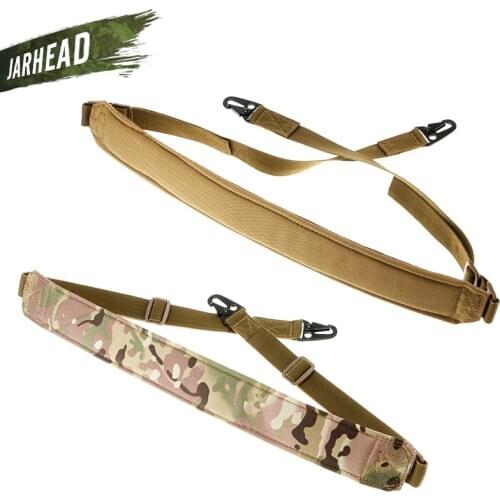 Tactical 2 Point Rifle Sling Strap Adjustable Army Hunting Bungee Airsoft Quick Detach Outdoor Protective Safety Nylon Gun Strap