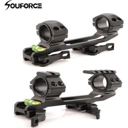 Tactical 30mm/25.4mm Scope Ring QD Mount with Spirit Buble Level Gun Accessory for Picatinny Rail Hunting