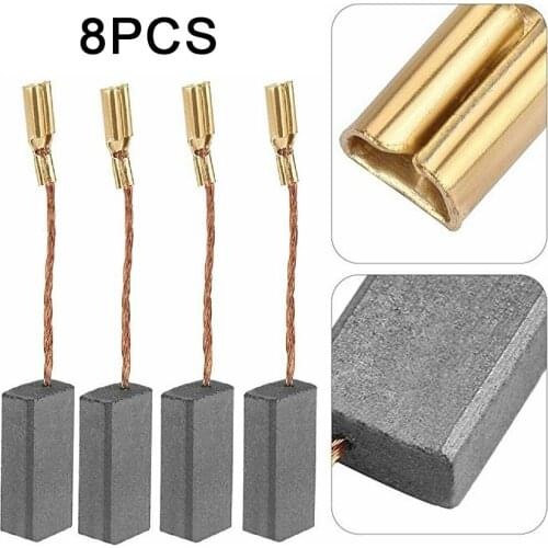 Carbon Brush 8pcs Angle Grinder Power Tool Electric Hammer Replacement New High Quality Carbon Fiber Brush Spare Parts
