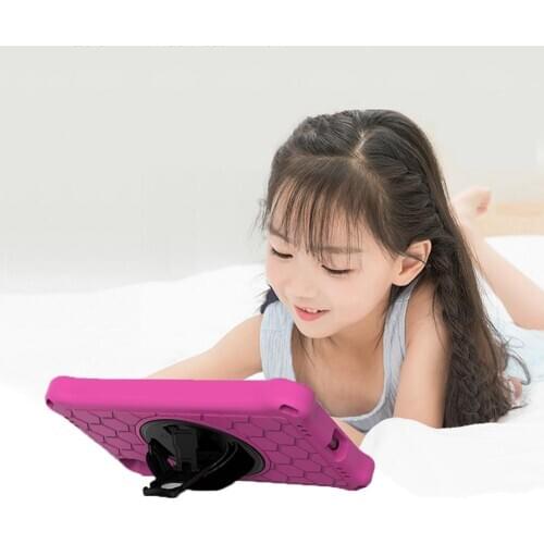 360 Rotation Hand Strap Case For Huawei MediaPad M3 Lite 8 cover Kids Shockproof Tablets Coque For Huawei MediaPad M5 8.4 funda