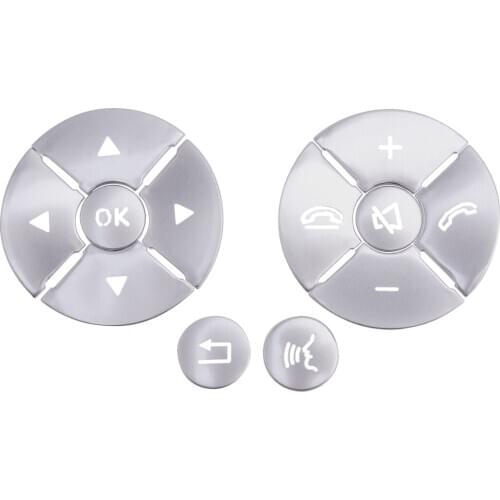 1 Set Car Steering Wheel Button Trim Frame ABS Sticker Cap Fit for Mercedes-Benz C-Class E-Class S-Class W204 W212