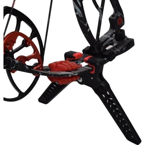 1Pc Compound Bow Stand Holder Kick Stand Archery 3D Shoot Range Target Hunting Shooting Outdoor Sport - Black color Archery