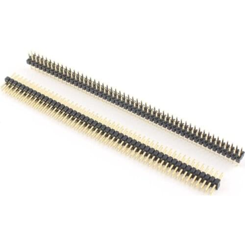 10pcs 1mm 1.0mm Pitch Gold Plated 2x50P 2*50 Pin Male Header Strip Double Row Straight Socket Connector