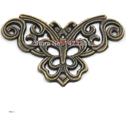 20 Pcs / Lot 57mmx37mm Butterfly Vintage Jewelry Box Wine Gift Case Book Scrapbooking Albums Corner Protectors Decorative Corner