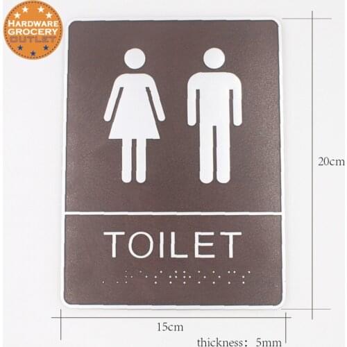 3D Braille Men & Women Toilet Sign With Raised White Tactile Graphic Characters Standard