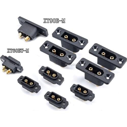 5PCS/10PCS Black XT60EW-M XT90E-M Battery Plug Gold-plated Male Connector DIY Connecting Part for RC Aircraft Drone Accessories