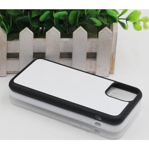 10pcs/lot Sublimation Blank phone case rubber TPU for iphone 7 8 plus 6s xs max 12 11 11PRO 11 PRO MAX with Aluminum inserts