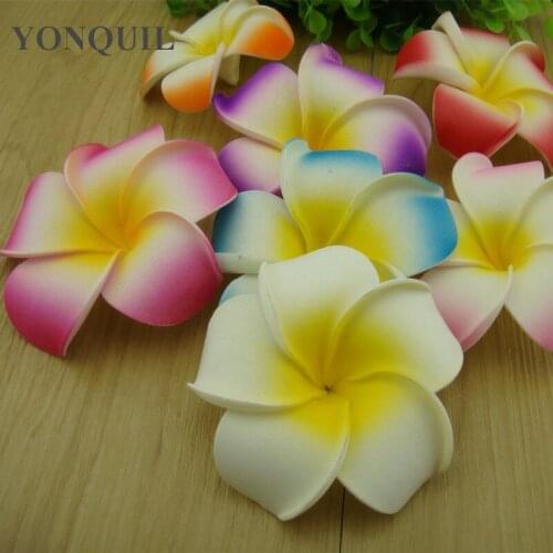 9CM 7Colors Foam Hawaiian Plumeria Flower Frangipani Flower Hairclips/Bridal Hairclips/Wedding Headwear,50 Pcs/Lot