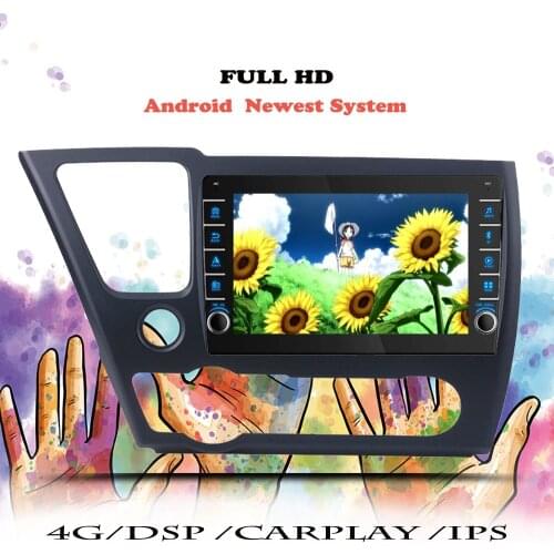 Car Auto Radio Android 10 Multimedia Player Video For Honda Civic 9 2013 2014 2015 2016 Navigation GPS 2 din DVD Tape Recorder