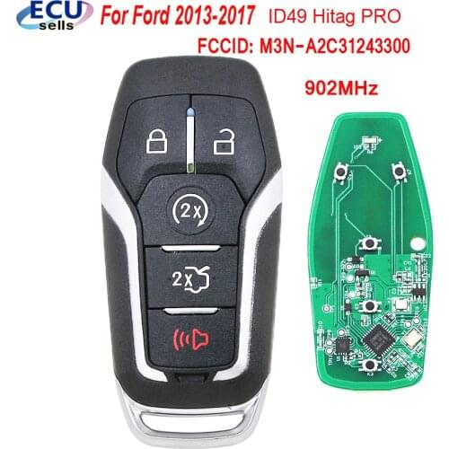Car Remote Key For Ford Fusion Explorer edge Mustang 2013-2017 FSK902 M3N-A2C31243300 ID49Hitag Promixity Smart Key