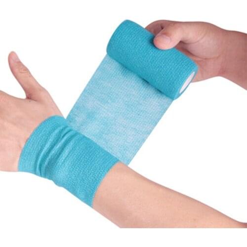1Roll 2.5/5/10cm*4.5m Gauze Medical Bandage Self-adhesive Breathable Elastic Bandages for Sports Fixing Finger Wrist Leg