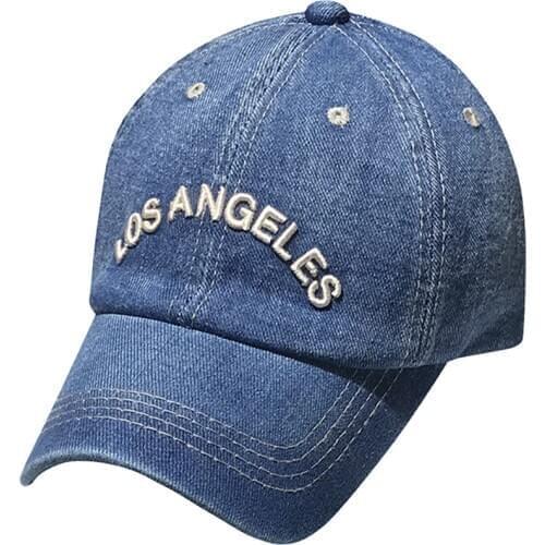 Spring New Denim Baseball Caps Los Angeles Retro Baseball Caps Unisex Casual Snapback Hat Hip Hop Caps