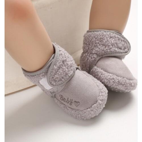 Baby shoes Autumn and winter new 0-1 year old baby learning step shoes soft warm snow boots First Walkers Baby Socks Boots