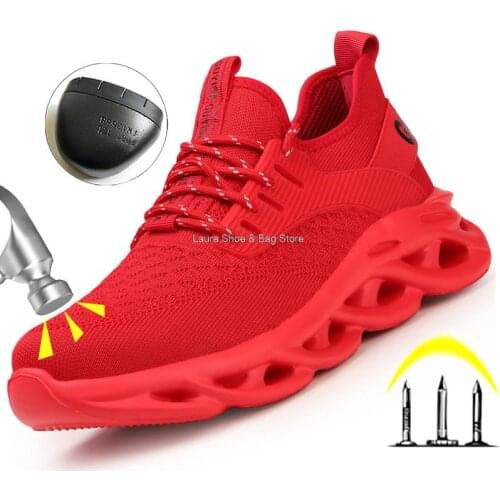 Breathable Work Safety Boots Men Lightweight Comfort Widen Steel Toe Cap Work Sneaker Male Puncture Proof Safety Shoes Man Boots