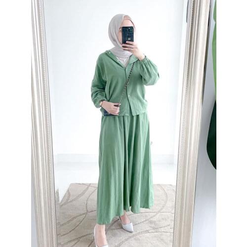 Eid Two Piece Muslim Sets Women Abaya Turkey Hijab Dress Caftan Moroccan Kaftan Islam Clothing Abayas Musulman Ensembles Ramadan