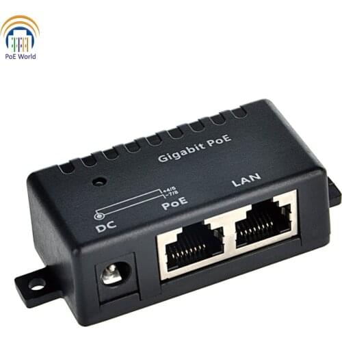 Lightning Protection PoE Injector Anti-thunder PoE Splitter Gigabit 24V 48V Passive injector for IP Camera
