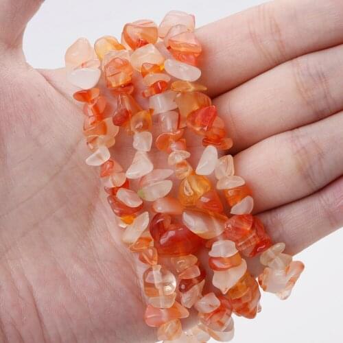 Red Irregular Agates Natural Gravel Stone Beads for Jewelry Making DIY Bracelet Necklace Earrings Accessories 15 Inches/Strand