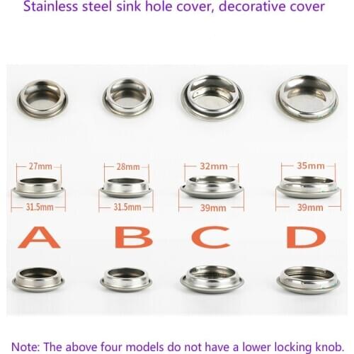 Soap dispenser hole cover stainless steel plug hole plug cover kitchen sink decorative cover sink faucet hole cover hole