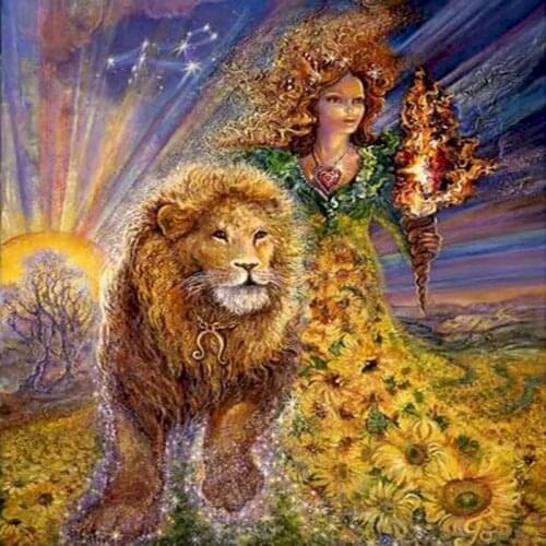 Lion Queen Animals DIY HandPainted Oil Painting Paint By Numbers For Adults Landscape Picture Paint Home Decoration Unique Gift