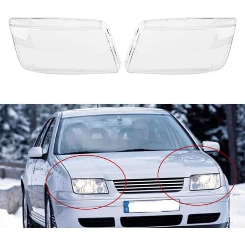Pair Headlight Headlamp Lens Transparent Cover Case for VW Jetta Bora MK4 1999-2005 4 Door Plastic 1J5941017AH 1J5941018AH