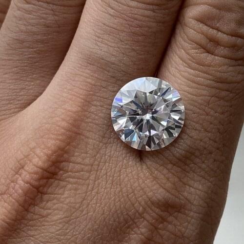 Real Factory Price for 5 Carat Round Cut 11mm Big Size Lab Grown Moissanite Stone