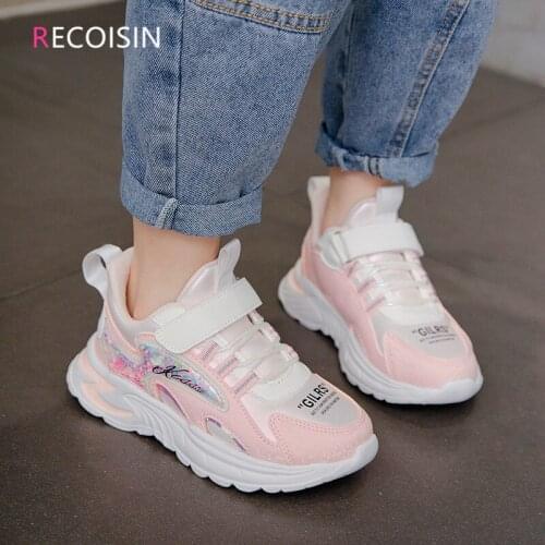 RECOISIN 2021 Children Shoes Casual Comfortable Kids Shoes For Girl Fashion Running Sneakers Kid Shoes Girls Chaussure Enfant
